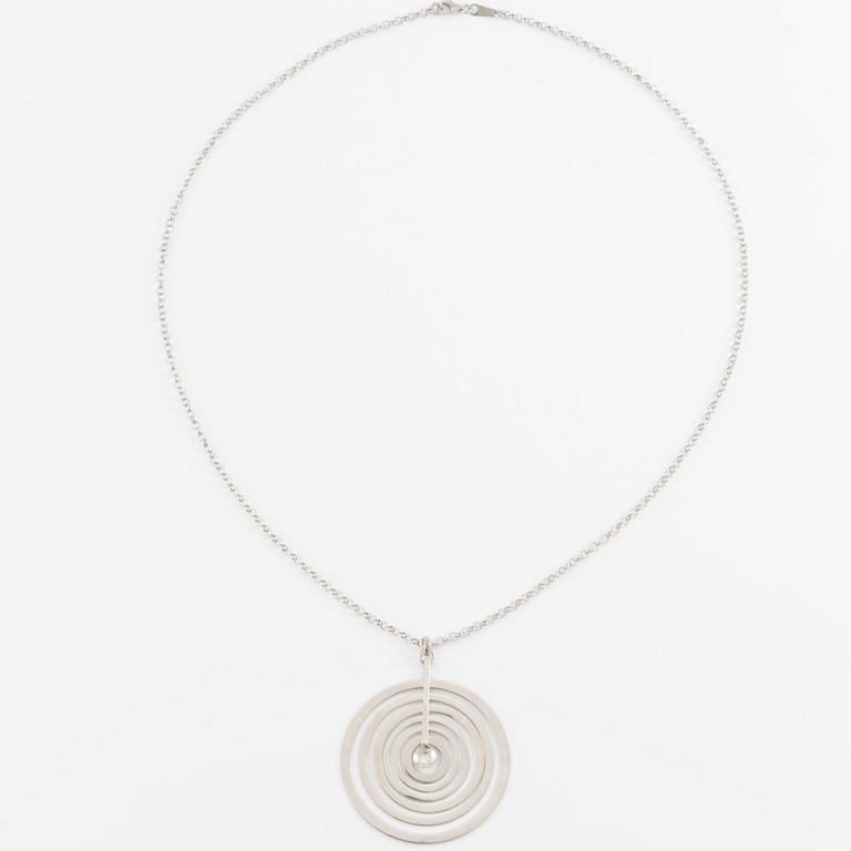 Tapio Wirkkala, pendant with chain "Silvermoon", sterling silver, for Kultakeskus.