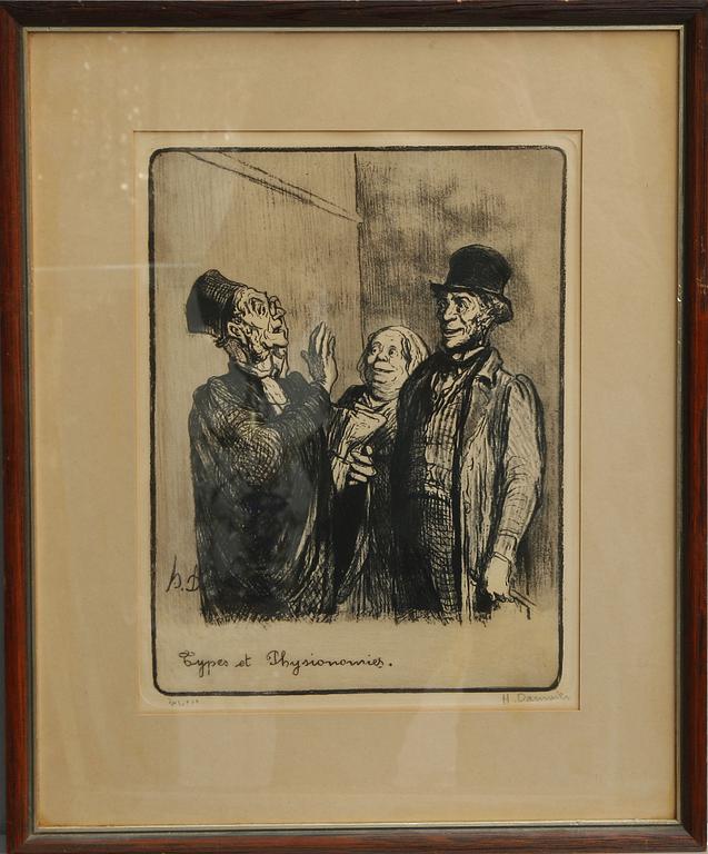 HONORÉ DAUMIER, 2 st, litografier, en sign i trycket, en sign o numr 342/400.