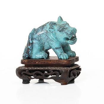 A well sculptured figure of a Lion or a Tiger, China, 20th century.