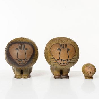 Lisa Larson, figurines, 3 pcs, stoneware, Gustavsberg.