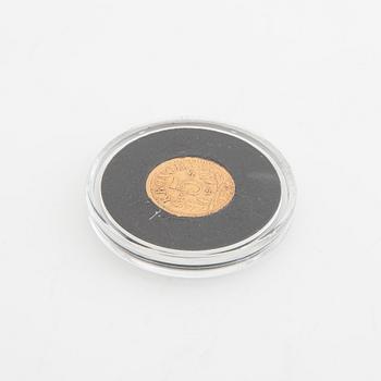 Gold coin Sweden, Oscar II 5 kr, 1882.