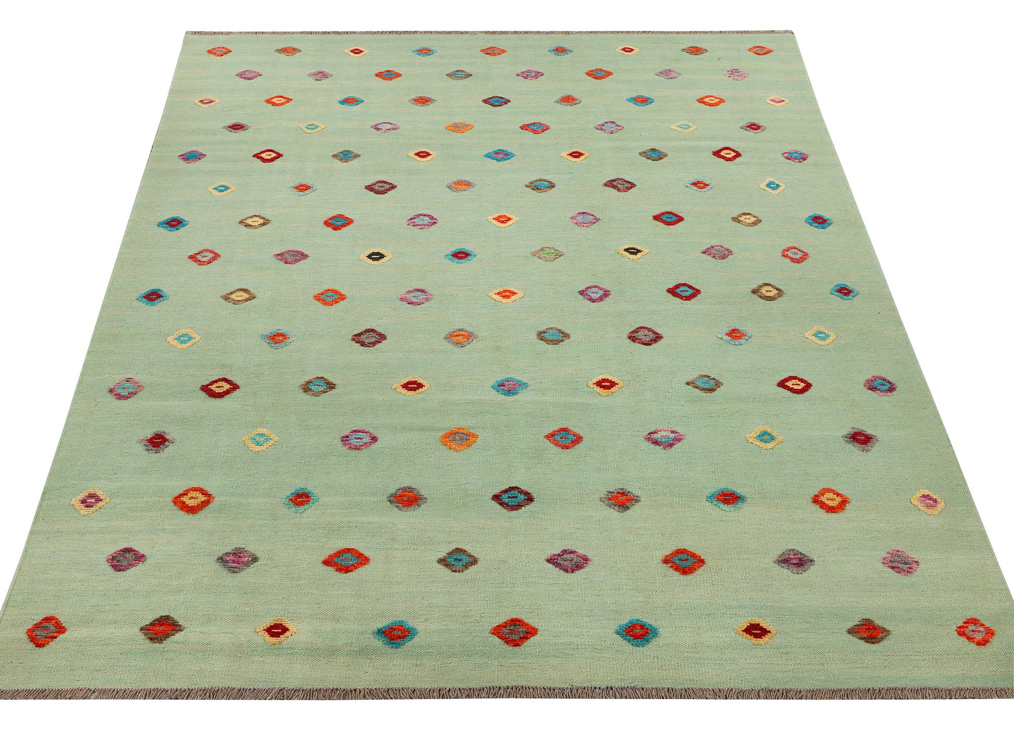 An Afghan kelim rug, c. 292 x 204 cm.