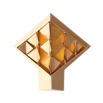 204. Bertel Gardberg, BROSCH, 18K guld, signerad Gardberg. Kaunis Koru 1965.