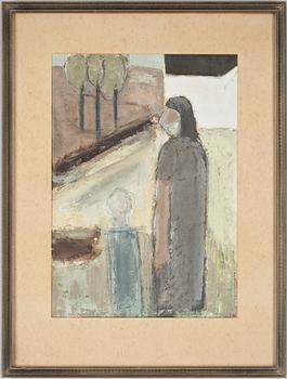 Johannes Hofmeister · JOHANNES HOFMEISTER, olja på papper, monogramsign.