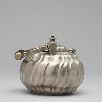 A Rococo pewter tea-pot by G Östling 1778.