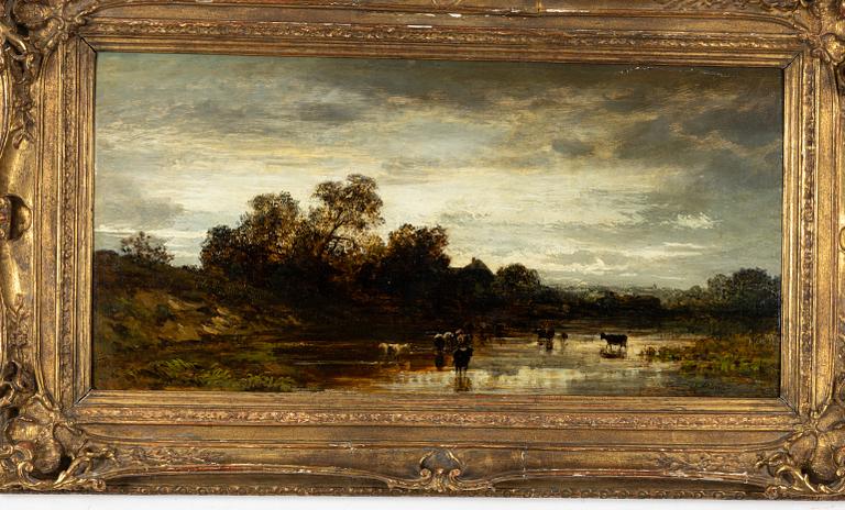 Eduard Schleich, attributed, Grazing Cattle.