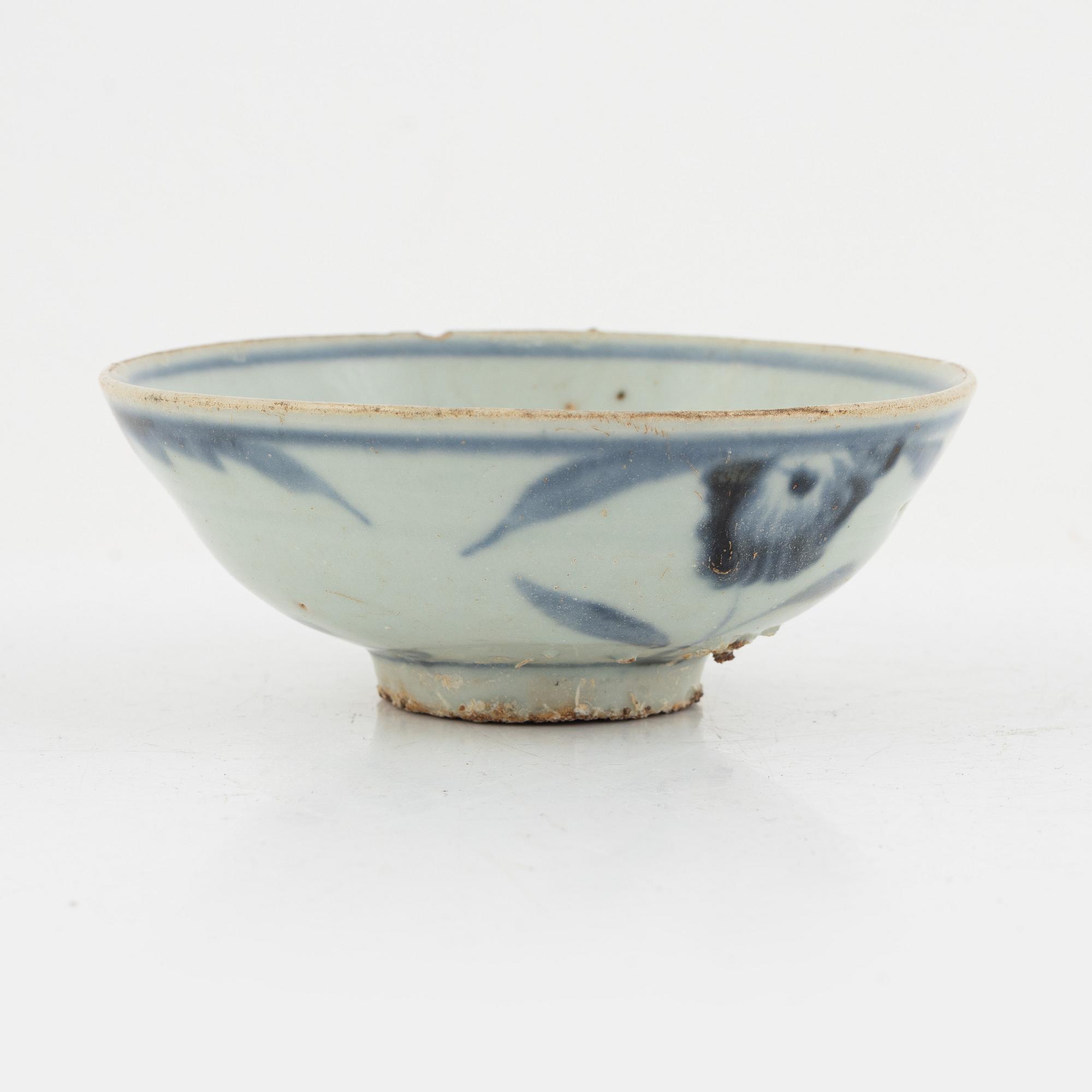 A group of thirteen cups, a bowl and a cup holder, four saucers, partly China and 18th century,