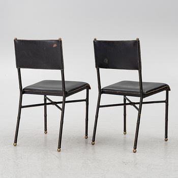 Jacques Adnet, attributed to, chairs, a pair, France, mid-20th century.