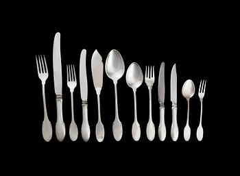 445. A 208-piece silverware set made by W.A. Bolin in Stockholm 1948-1951. Model F.