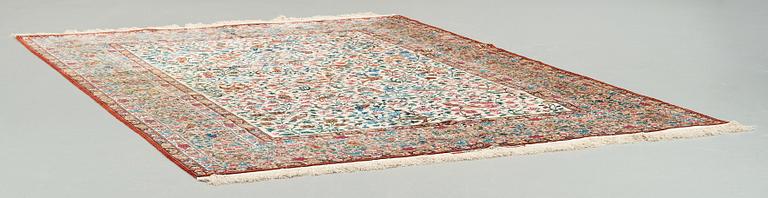 A CARPET, "Golo Bolbol" (="Flower and bird"-motive), a silk Esfahan figural, ca 337 x 243,5 cm, Mohammad Seirafian.