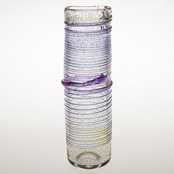 TIINA NORDSTRÖM, taidelasi, "Violetti kierto", signeerattu Tiina Nordström Iittala 1994.