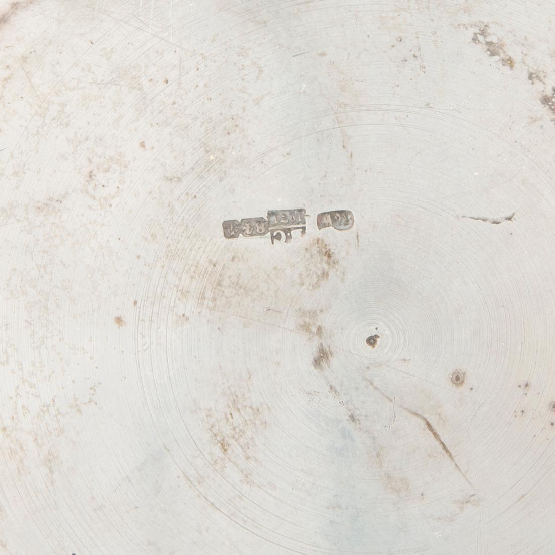 Tekopp med fat Ryssland silver 1871.