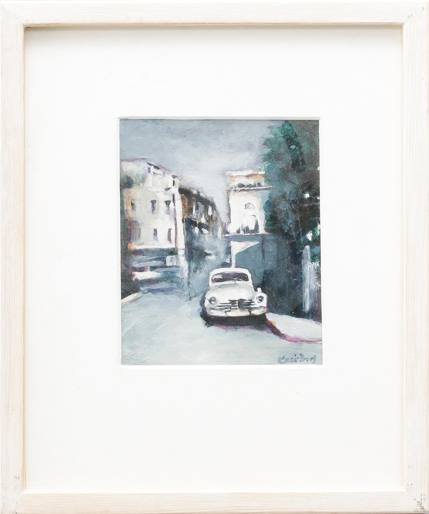 KARIN BROOS, olja på papper. Signerad.