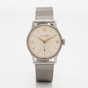 International Watch Co., IWC, wristwatch, 34 mm, steel, manual, 1950s.