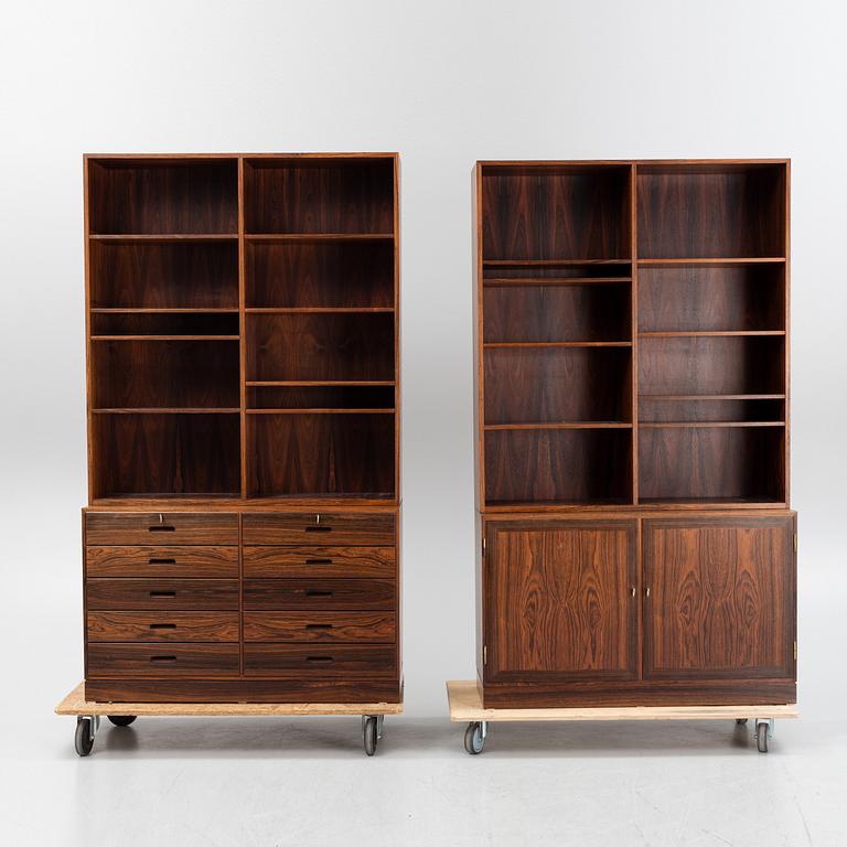 A pair of rosewood bookcases, Denmark, 1960s/70s.