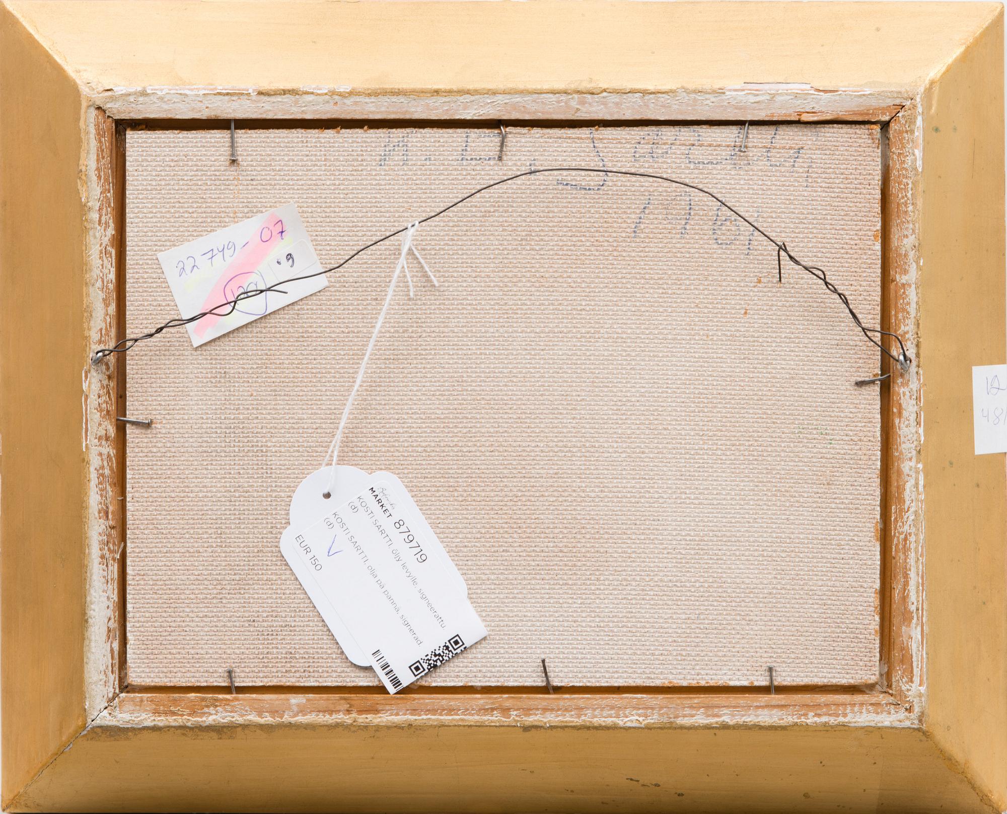 KOSTI SARTTI, olja på pannå, signerad.