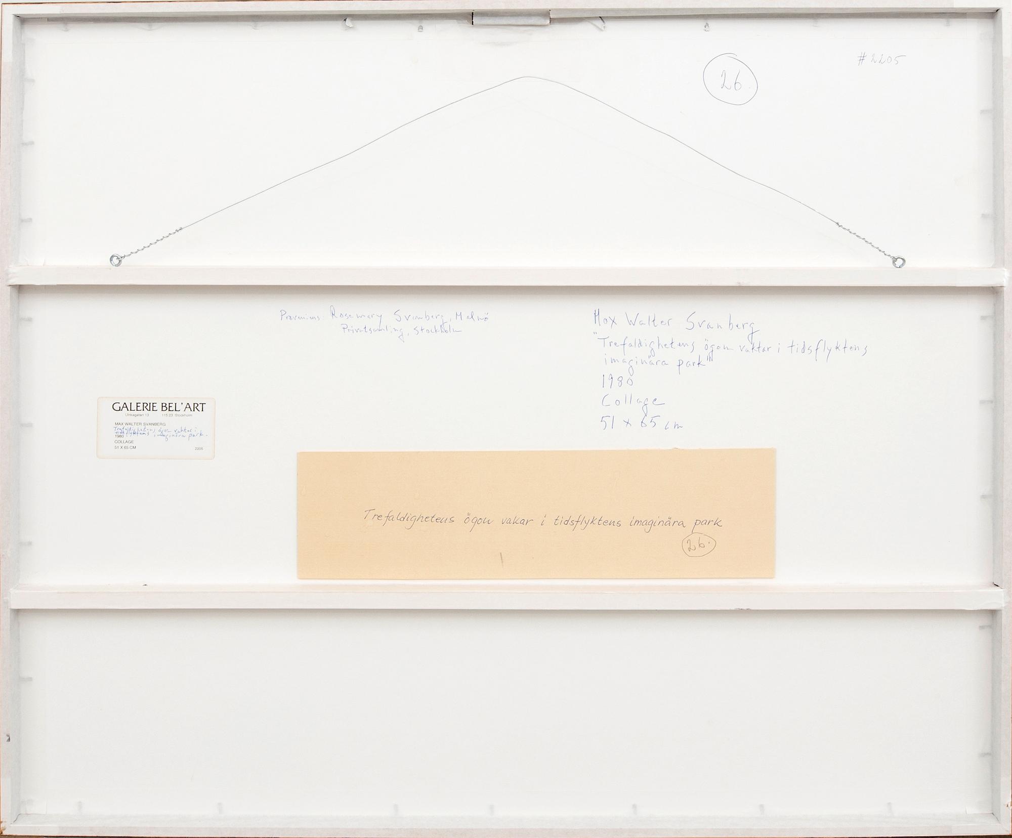 Max Walter Svanberg, collage signed and dated 80.