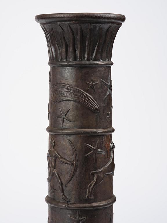 Johannes Dahl, piedestal, "Solvisare", Näfveqvarns bruk, Swedish Grace.