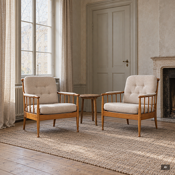 Kerstin Hörlin-Holmquist, A pair of armchairs, 'Skrindan', OPE möbler.