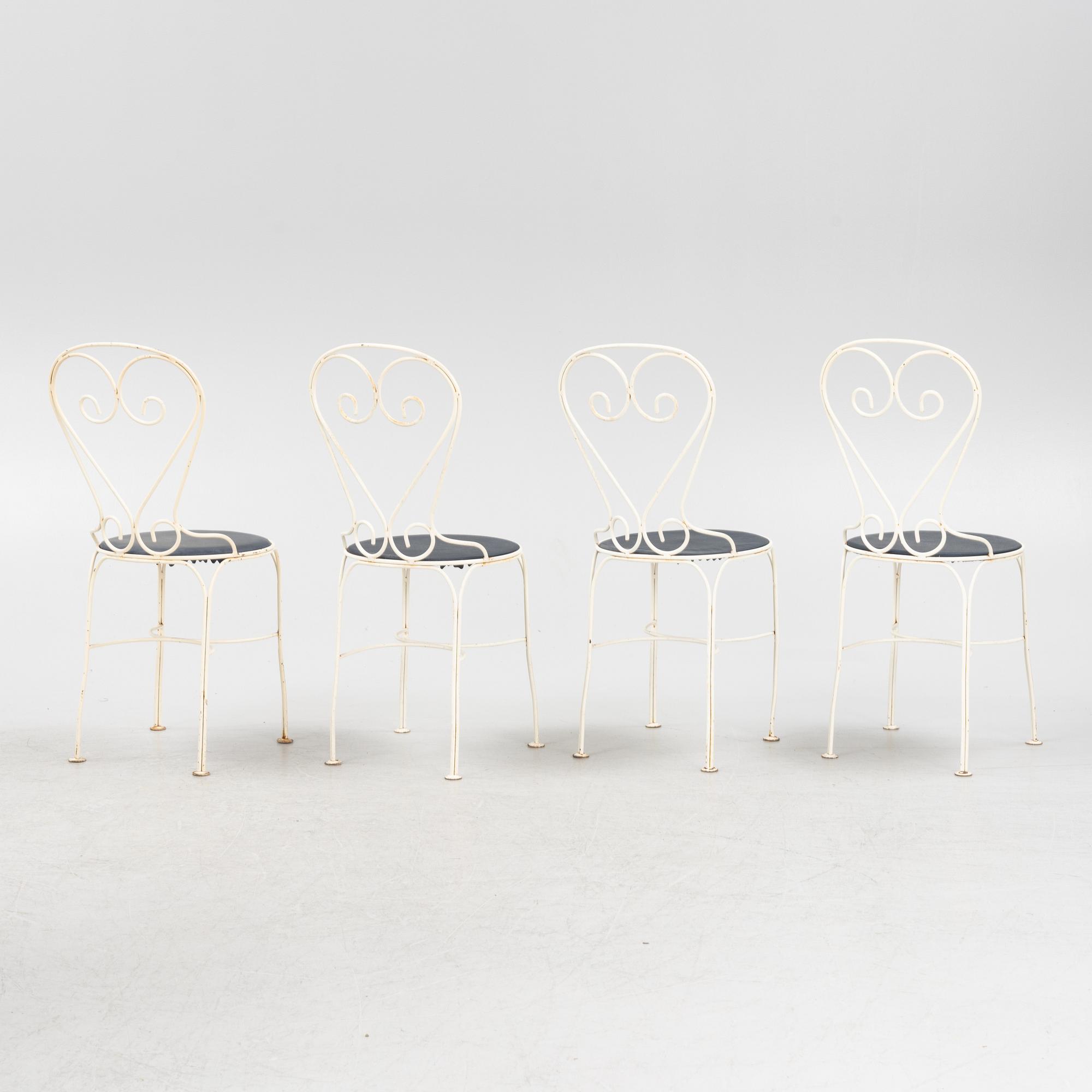 Trädgårdsstolar, 4 st, 1900-talets senare del.