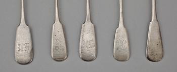 BESTICK, 20 st, silver. Bl.a. Iwan Petrowitsch, S:t Petersburg, 1800-talets slut, Ryssland. Vikt ca 1064 g.