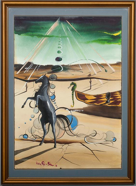 VESA RUUSKA, akvarell, signerad och daterad -98.