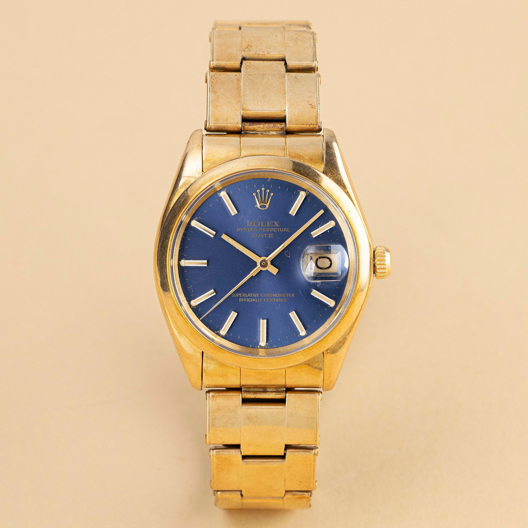 Rolex, Date, "7205 riveted bracelet", ca 1974.