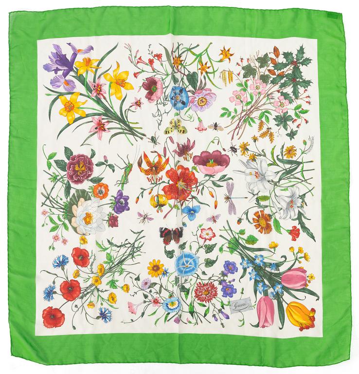 Gucci, scarf, "Flora", vintage.