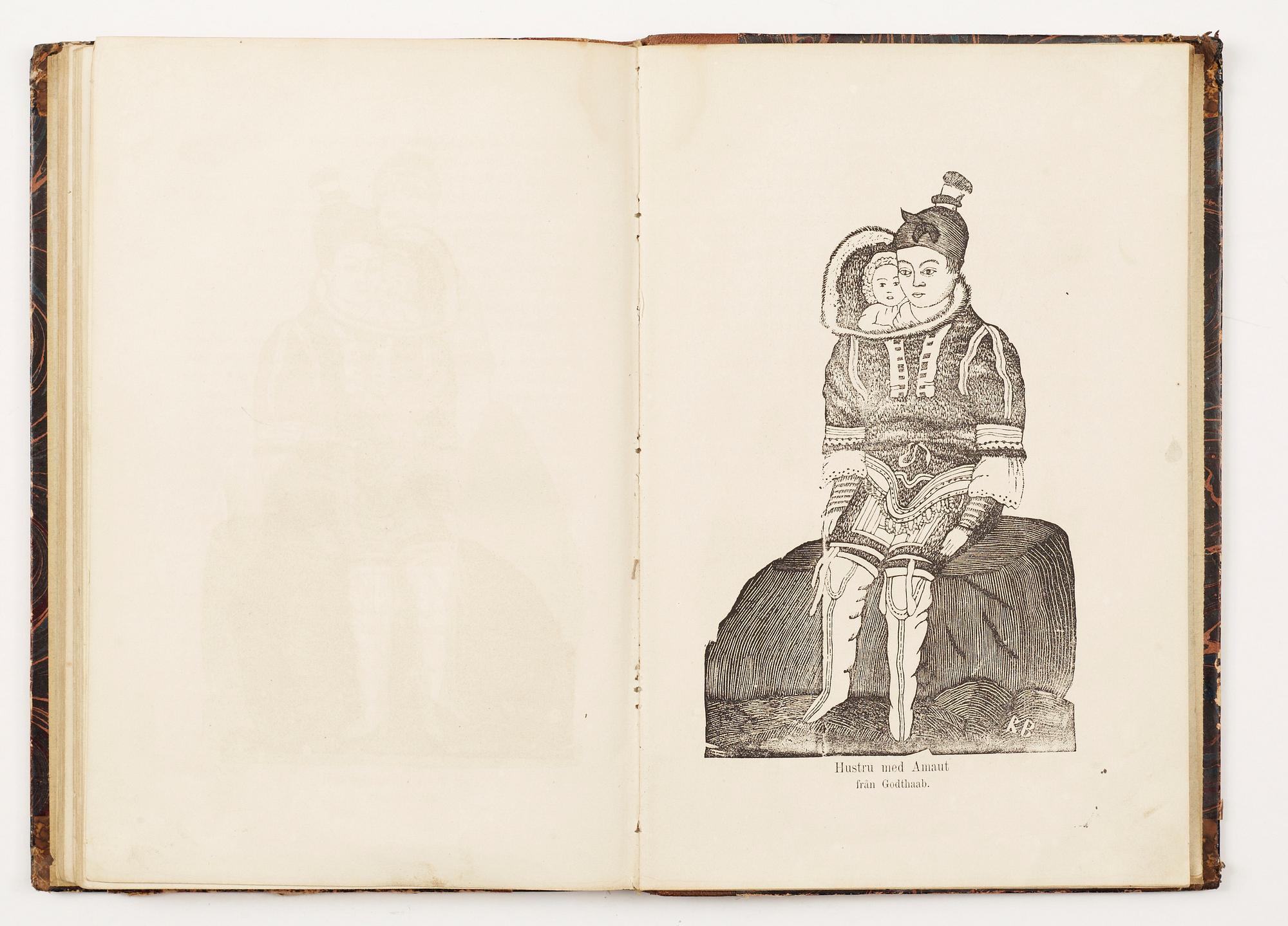 BÖCKER OM GRÖNLAND, 2 vol, bla "Historia om Grönland deruti Landet och dess Inbyggare..." del 1, av David Crantz, Stockholm 1769.