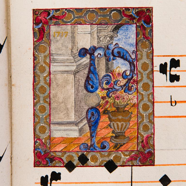 KÄSIKIRJOITUS, pergamenttia, n. 1400-luku.