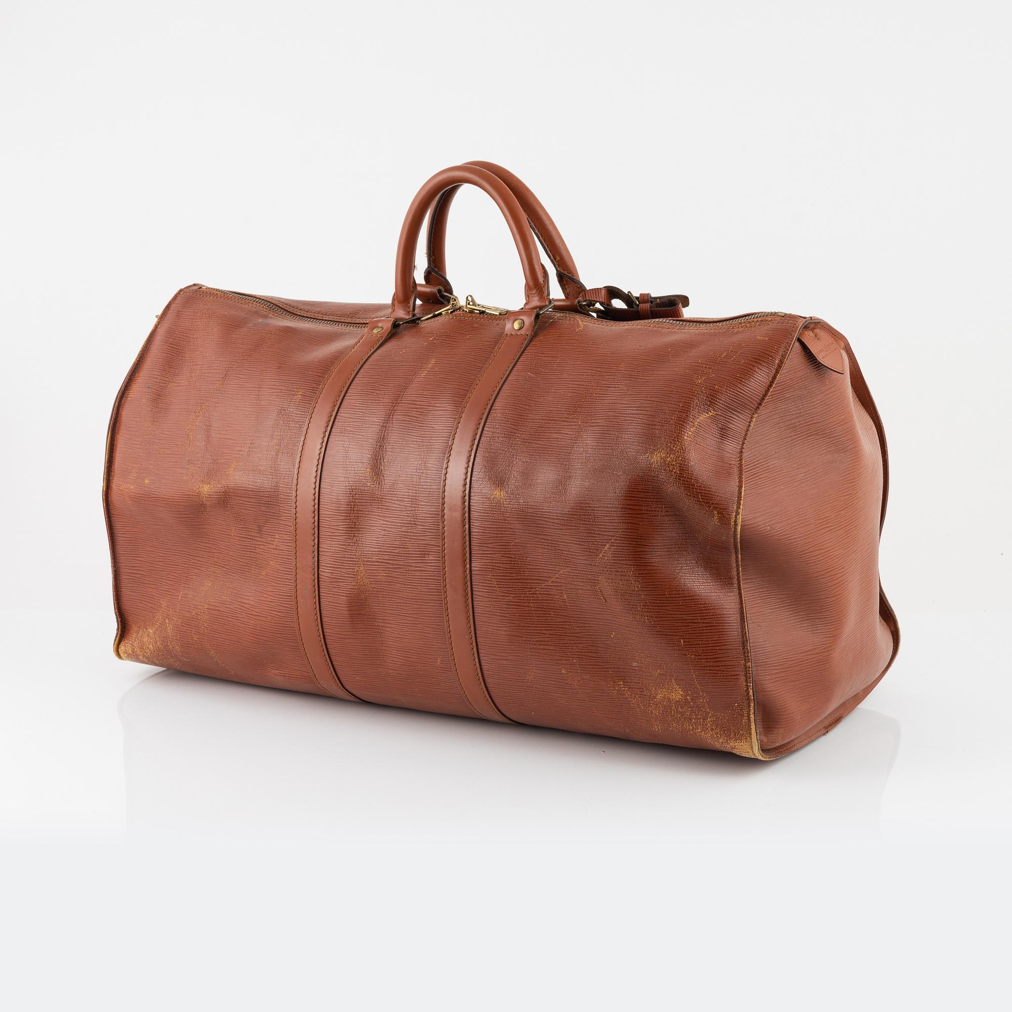 Louis Vuitton, an Epi 'Keepall 55' weekendbag, 1987.