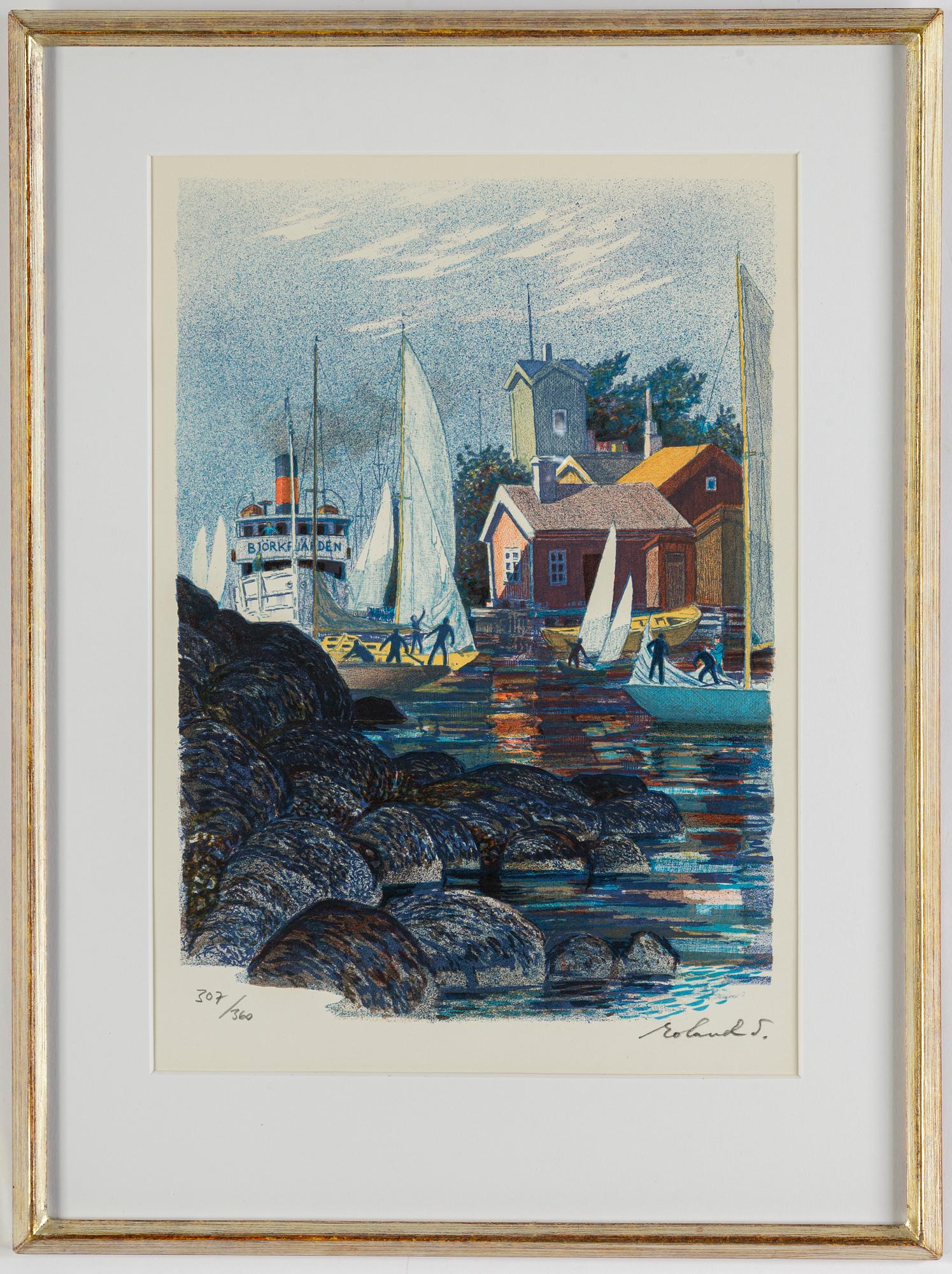 ROLAND SVENSSON, lithograph in colours, signed 307/360.