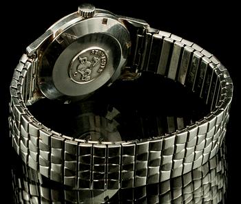 ARMBANDSUR, herr, stål,  "seamaster", Omega. 1900-talets mitt.