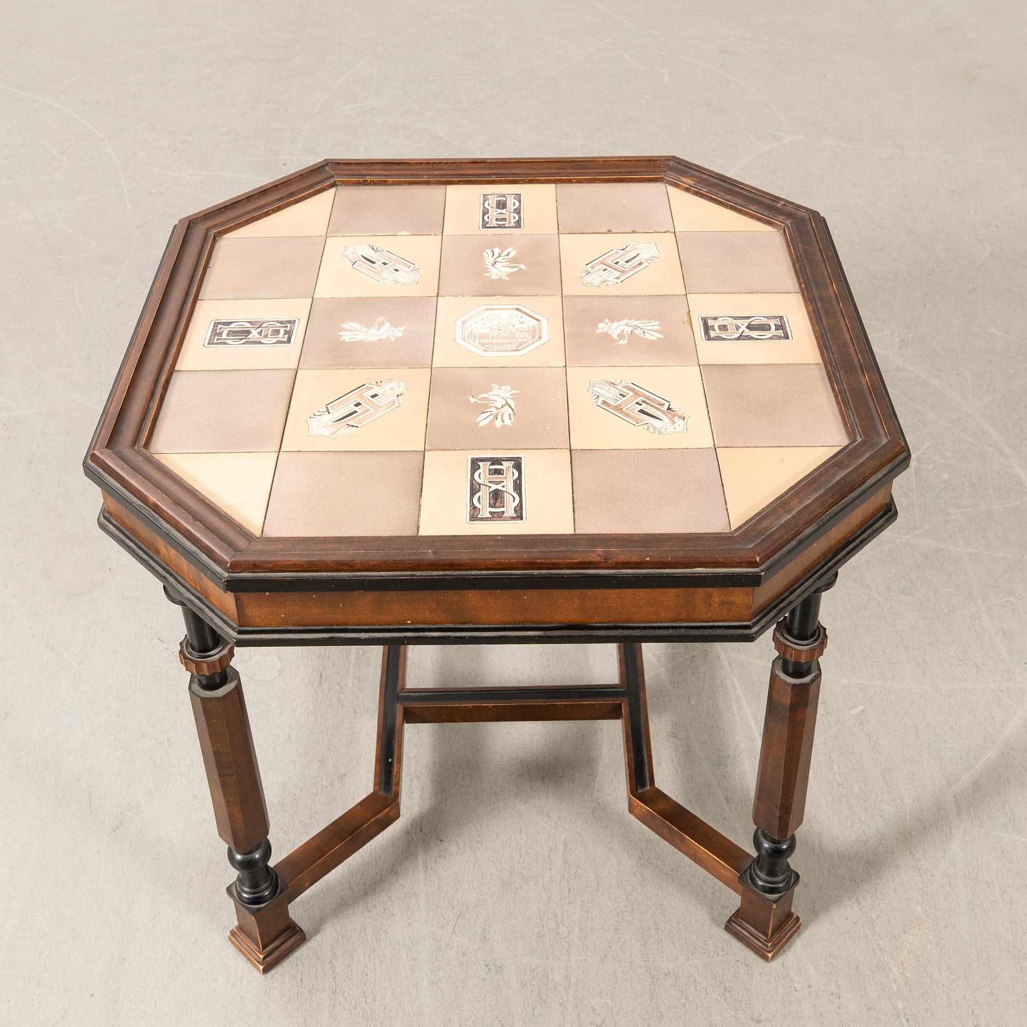 Coffee table/Side table Swedish Modern 1940s "Förenade bil aktiebolaget Malmö".