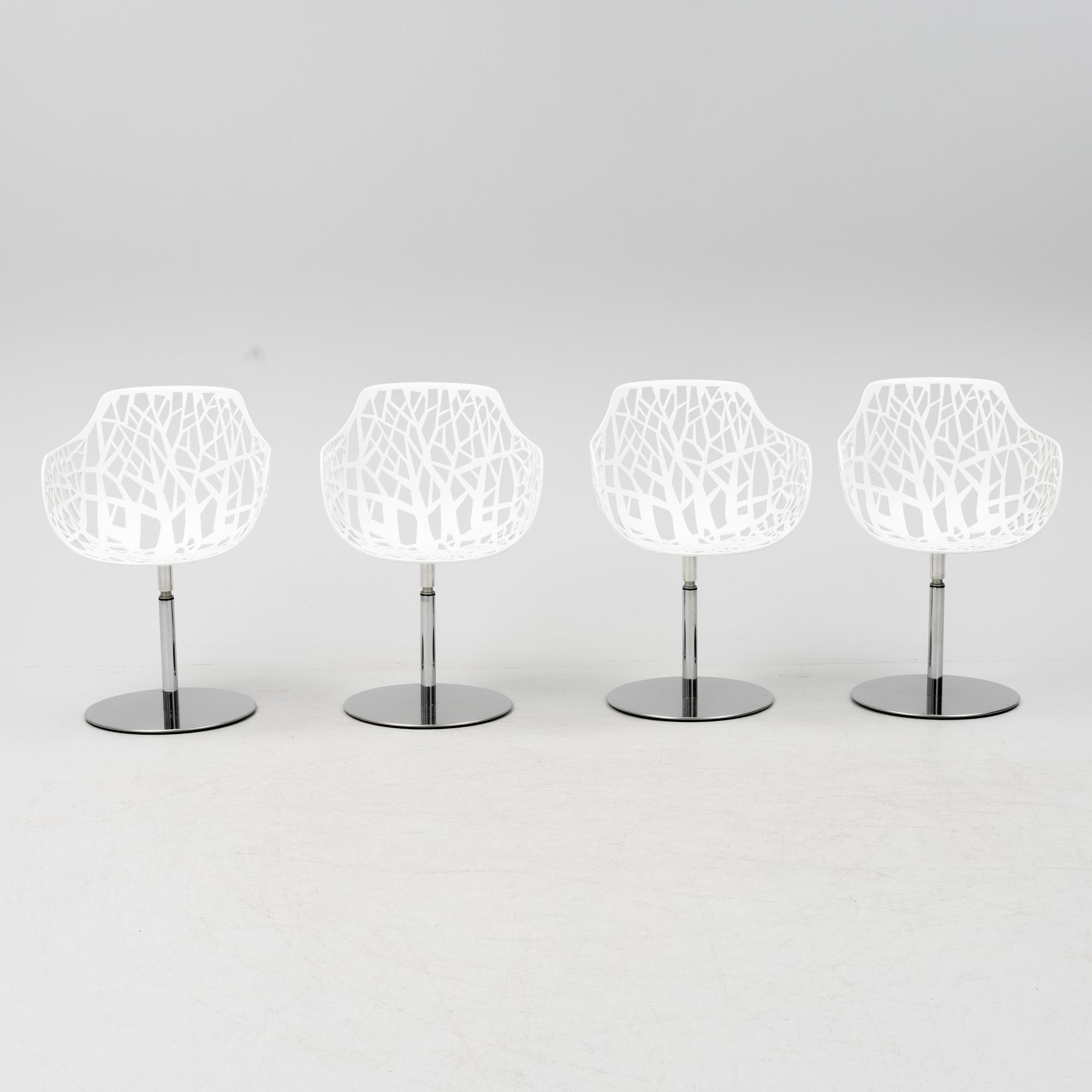 Karmstolar, 4 st, "Forest", Fast Design, Italien, 2000-tal.