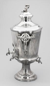 BRÄNNVINSCISTERN, nysilver, C R Carlström, sekelskfite 1900.