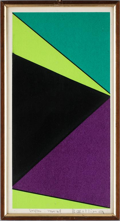 OLLE BAERTLING, färgserigrafi, sign och dat 1962-1968, numr 242/300.