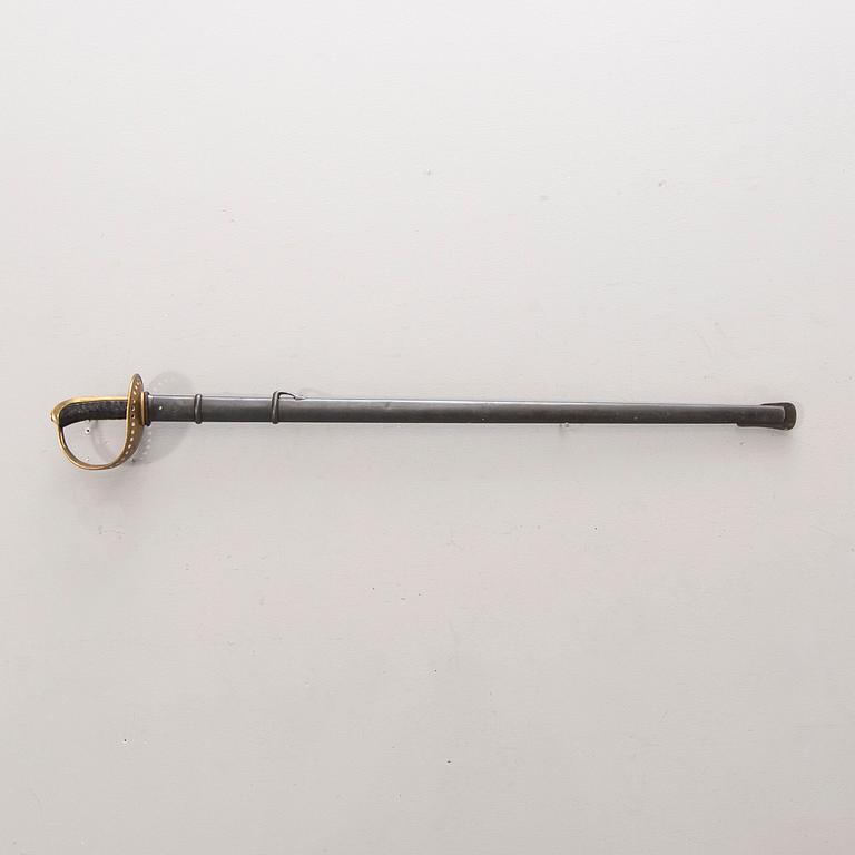 A Swedish cavalry sword 1893 pattern, with scabbard.