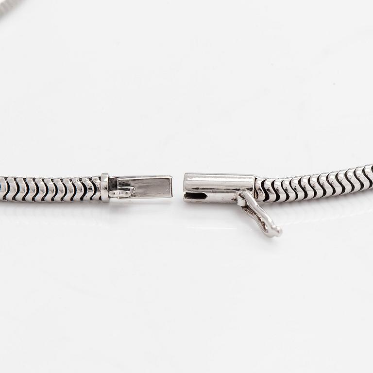 Collier, Bucherer, 18K vitguld med briljanstlipade och åttkantsslipade diamanter.