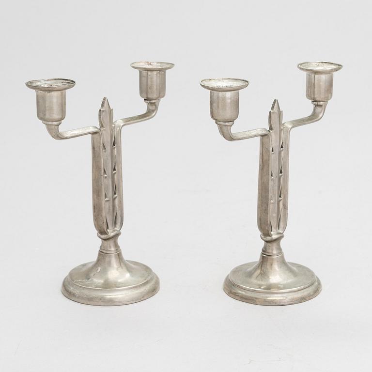 Paavo Tynell, a pair of 1920/30's candlesticks for Taito.