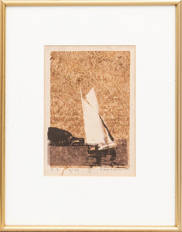 Lars Lerin, träsnitt signerat daterat och numrerat 94 e:t 4/20.