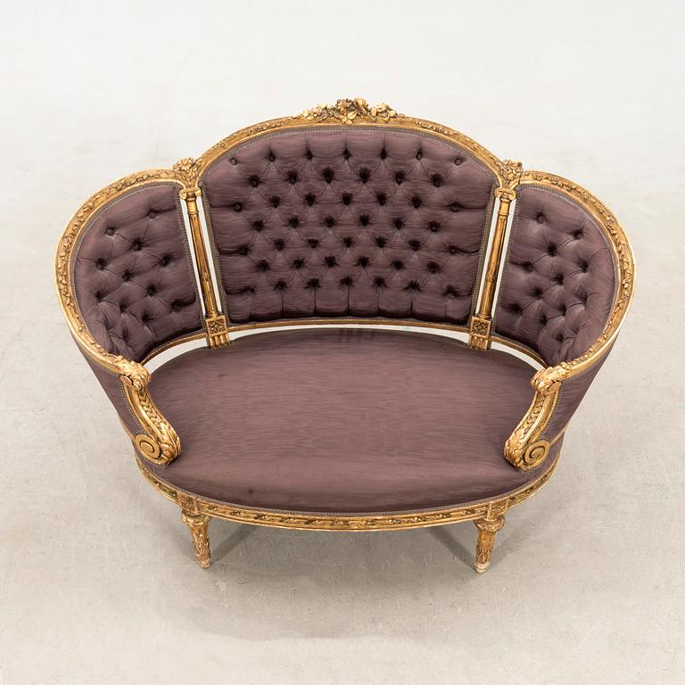 Soffa :Louis XV-stil 1900-talets första hälft.