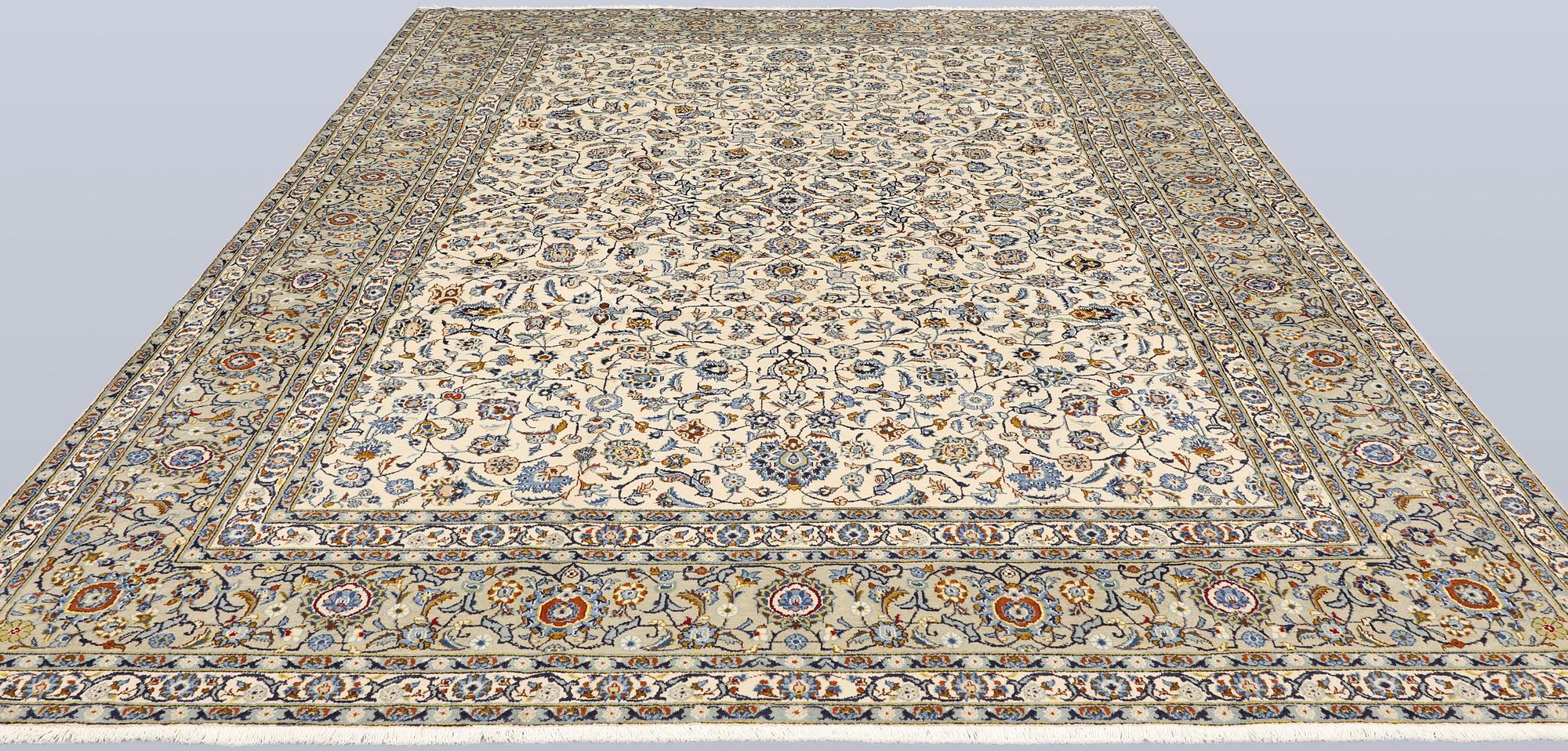 A Keshan carpet, approx. 385 x 270 cm.