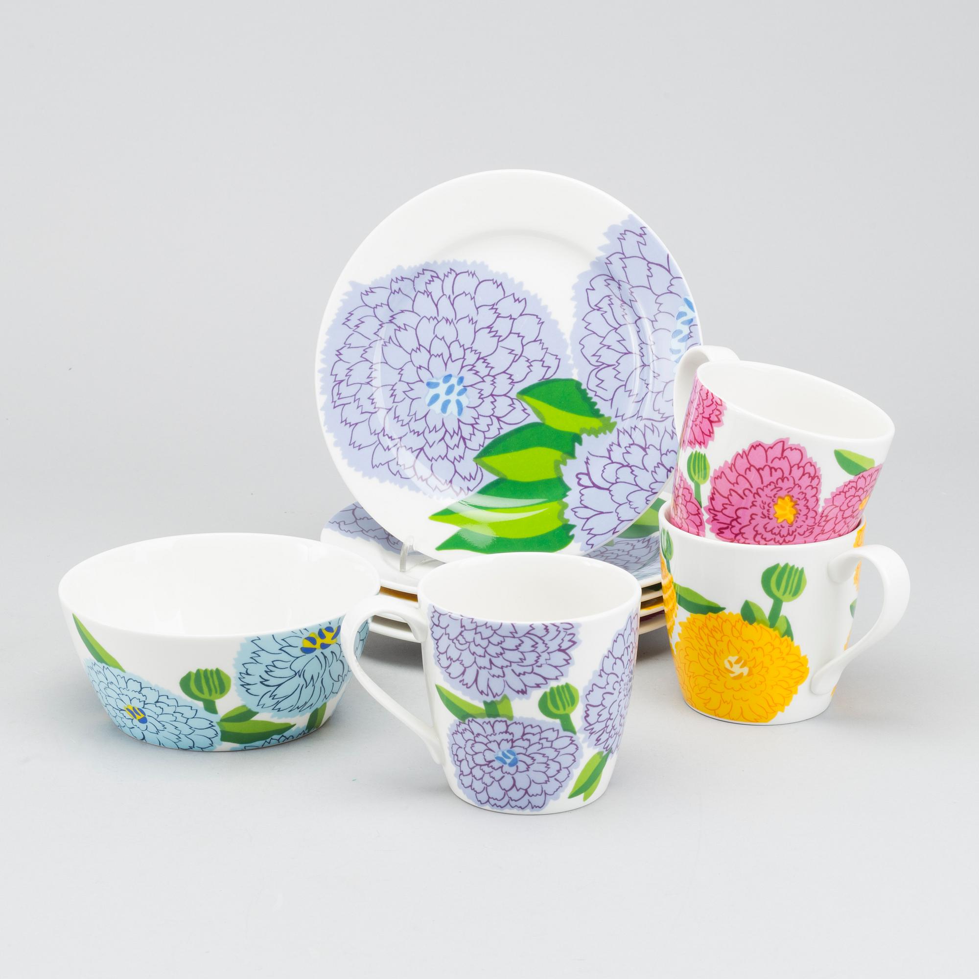 SERVISDELAR, 24 delar, porslin, "Primavera",  Marimekko/Iittala.