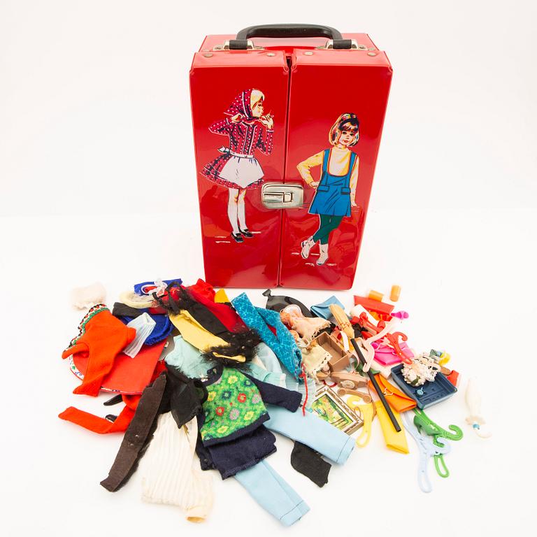 Dolls, 3 pieces and accessories Mattel Japan 1960s.