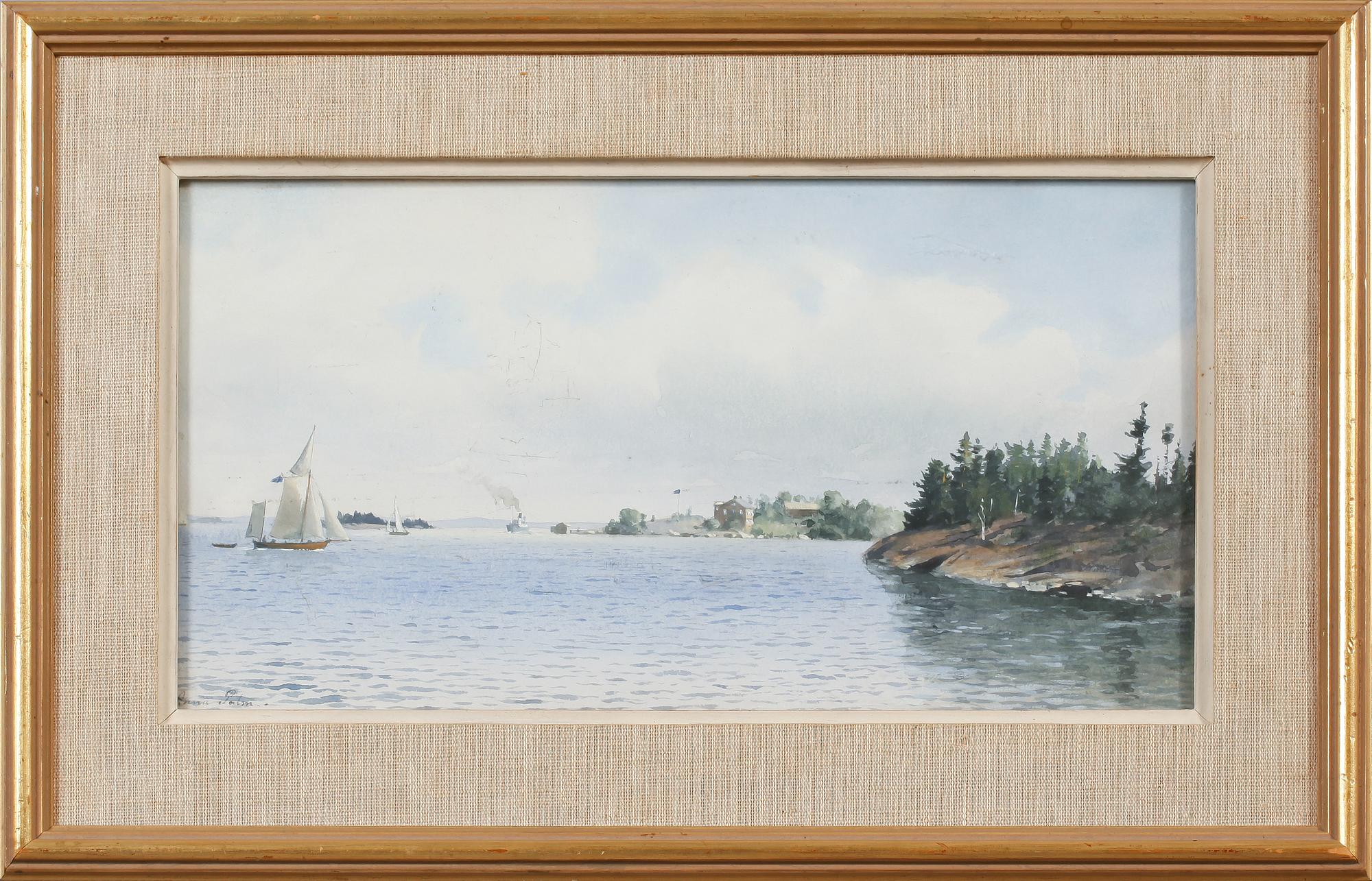 ANNA PALM DE ROSA, akvarell, signerad.