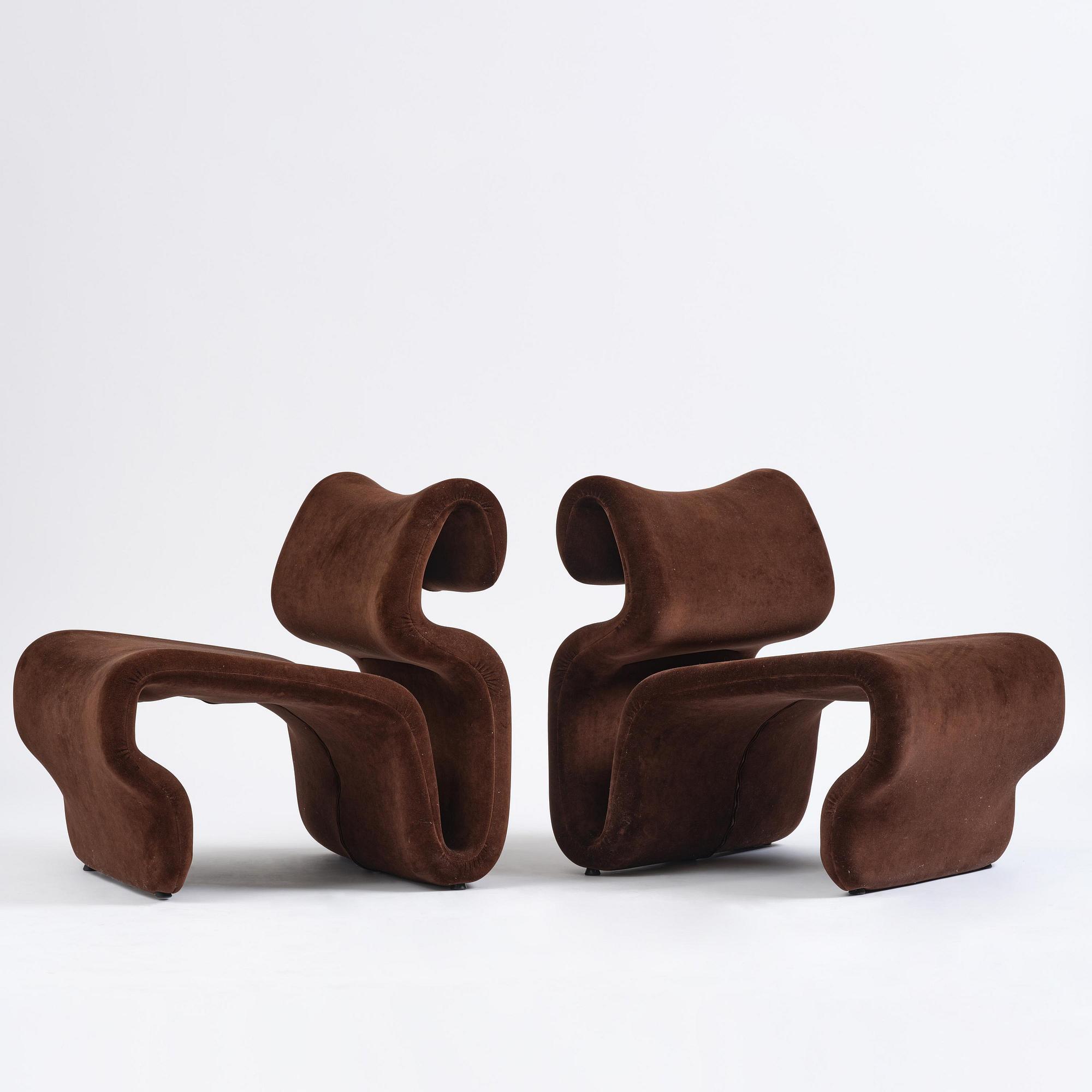 Jan Ekselius, a pair of “Etcetera” armchairs, Artilleriet Ateliers, Sweden, post 2018.