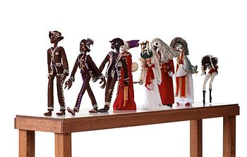 301. Nathalie Djurberg, "Puppets from The Parade of Rituals and Stereotypes 3".