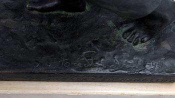 TORE STRINDBERG, skulptur, brons. Sign. Gjutarstämplar Otto Meyer.
