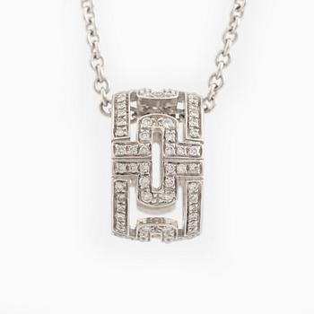 Bulgari,  18K white gold and brilliant cut diamond "Parentesi" necklace.